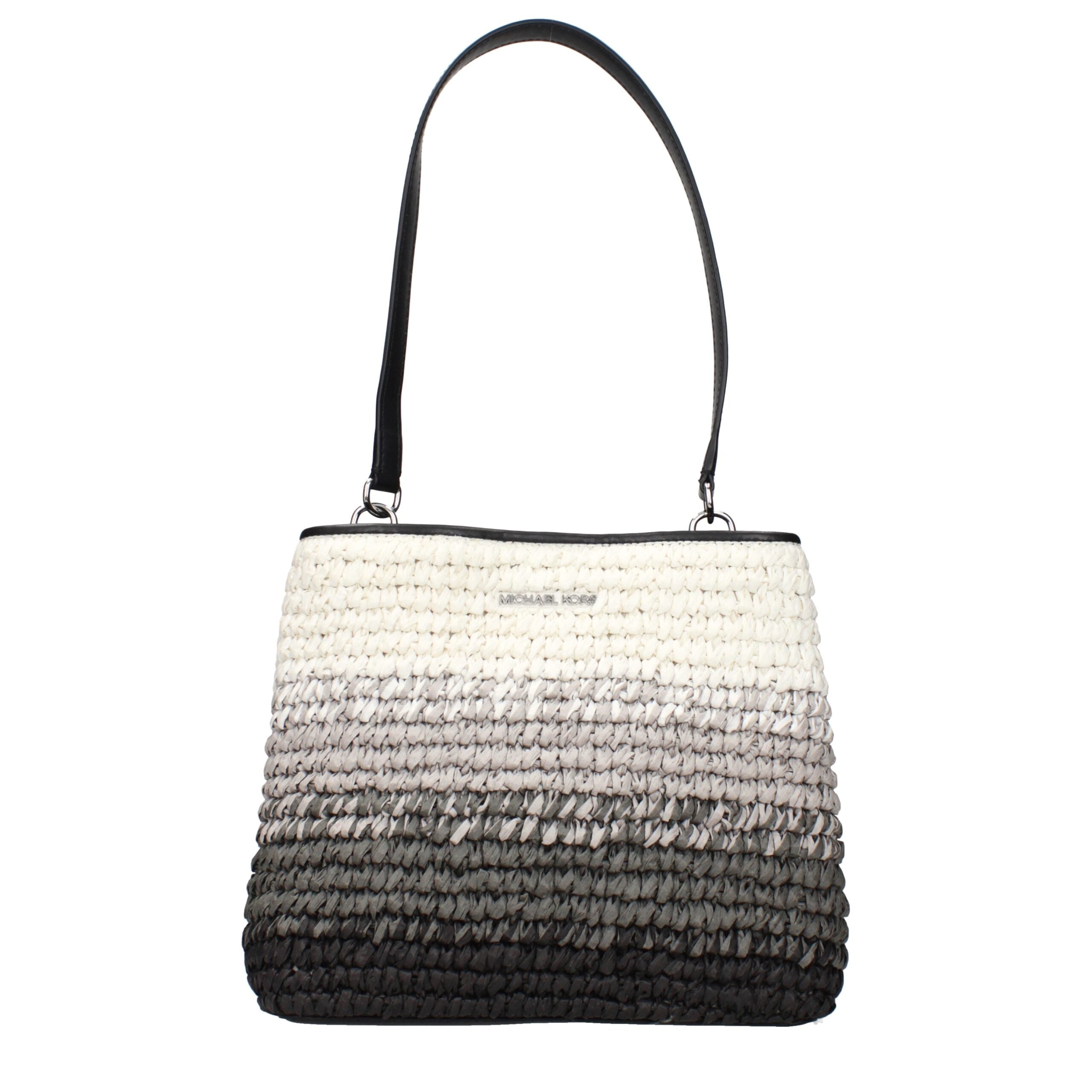 Michael Kors Black Raffia Shoulder Bags